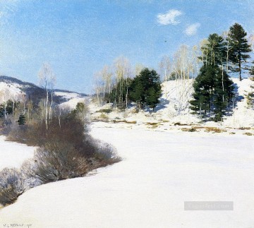  Roy Pintura Art%C3%ADstica - El silencio del paisaje invernal Willard Leroy Metcalf
